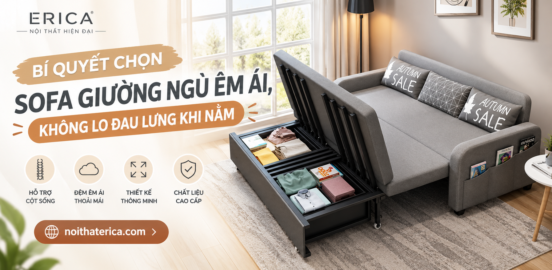 BÍ QUYẾT CHỌN SOFA GIƯỜNG NGỦ ÊM ÁI, KHÔNG LO ĐAU LƯNG KHI NẰM