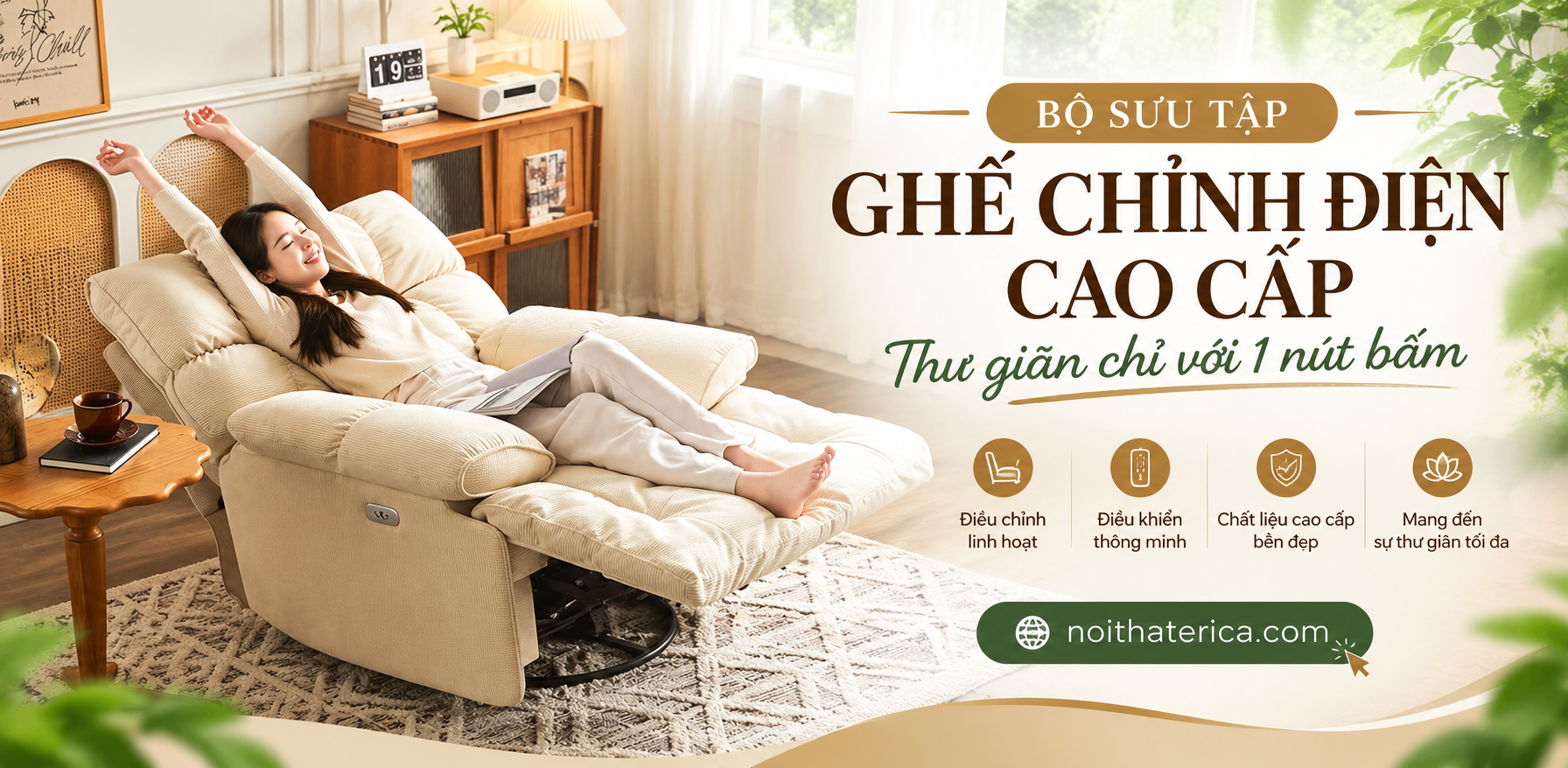 BỘ SƯU TẬP GHẾ CHỈNH ĐIỆN CAO CẤP – THƯ GIÃN CHỈ VỚI 1 NÚT BẤM