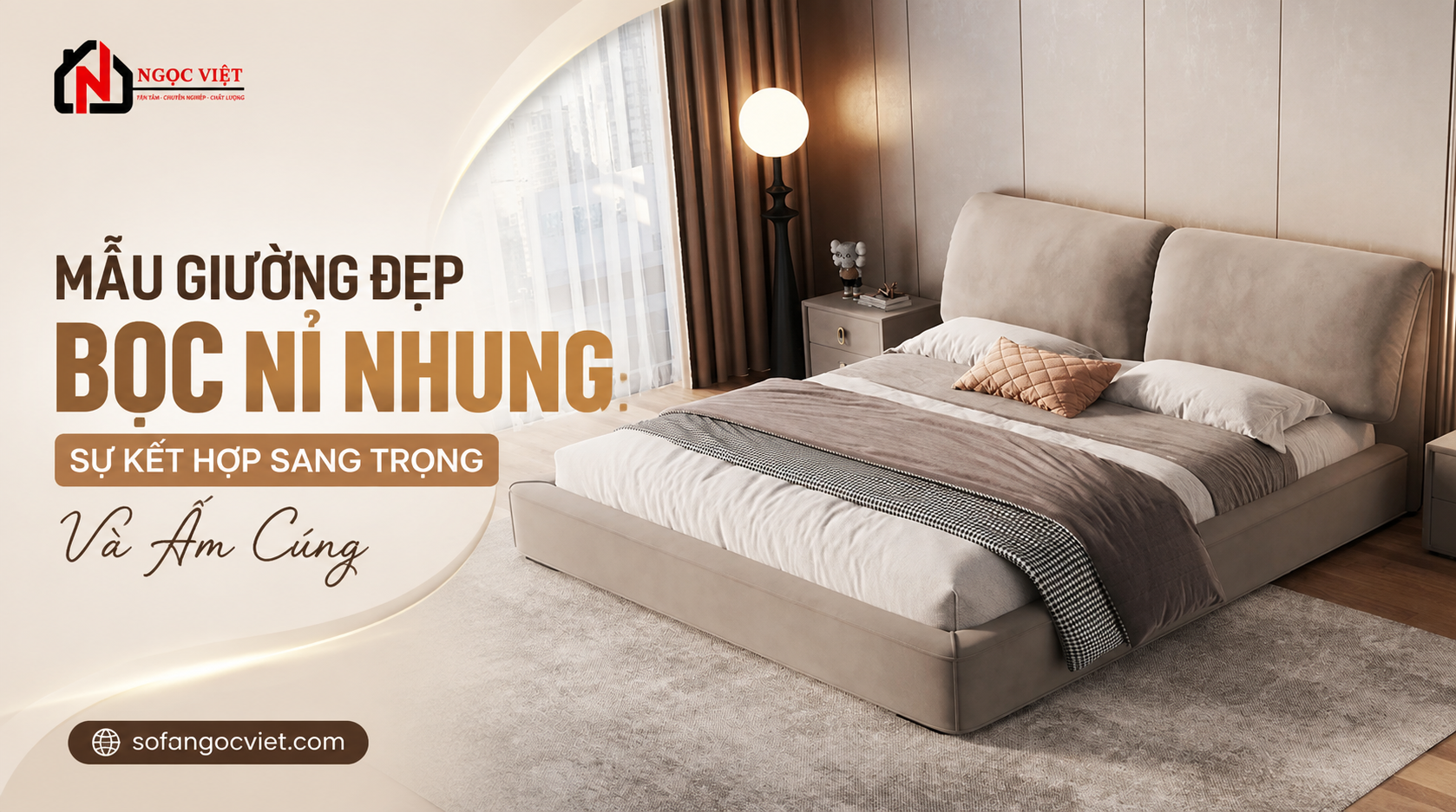 GIƯỜNG NGỦ ĐẸP BỌC DA: ÊM ÁI CHỐNG VA ĐẬP, DỄ VỆ SINH LAU CHÙI