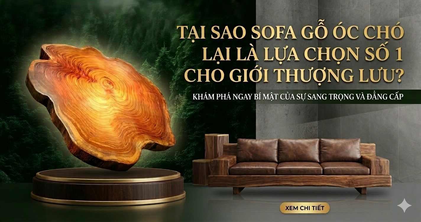 TẠI SAO SOFA GỖ ÓC CHÓ LẠI LÀ LỰA CHỌN SỐ 1 CHO GIỚI THƯỢNG LƯU?