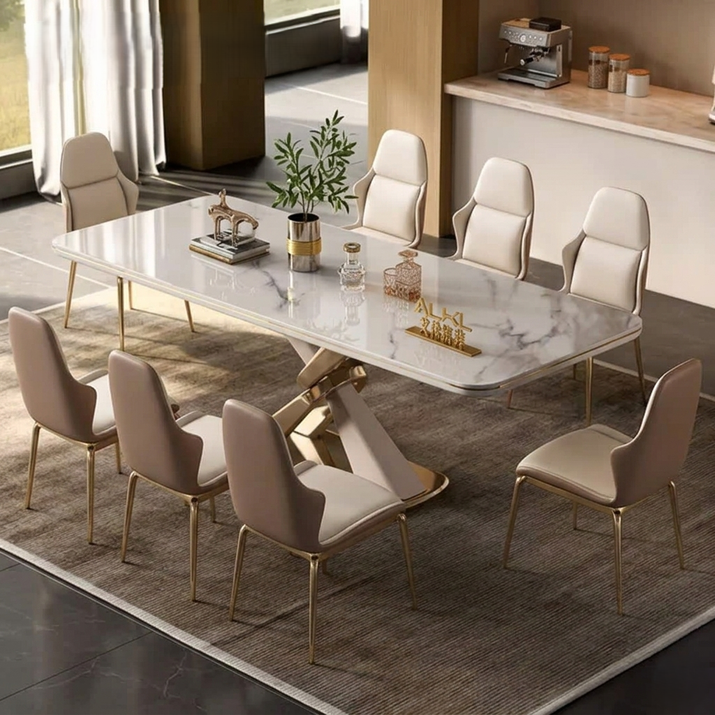 BỘ BÀN ĂN MẶT ĐÁ CAO CẤP ERICA – DP10