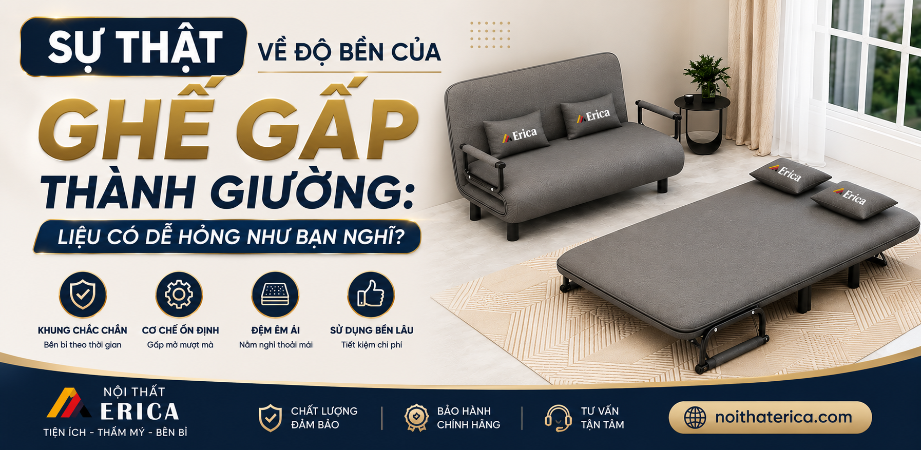 SỰ THẬT VỀ ĐỘ BỀN CỦA GHẾ GẤP THÀNH GIƯỜNG: LIỆU CÓ DỄ HỎNG NHƯ BẠN NGHĨ?
