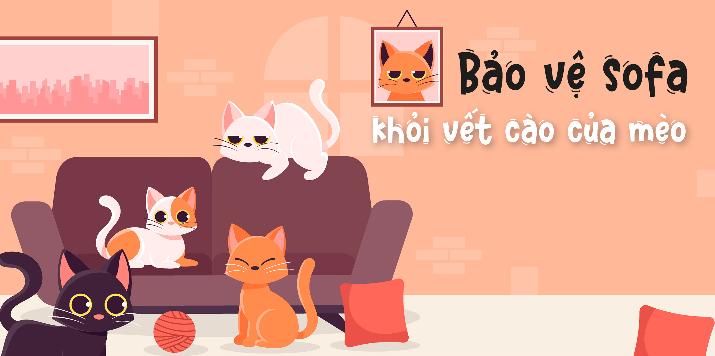 [MẸO VẶT] CÁCH BẢO VỆ SOFA KIÊM GIƯỜNG NGỦ KHỎI VẾT CÀO CỦA CHÓ MÈO 🐕🐈