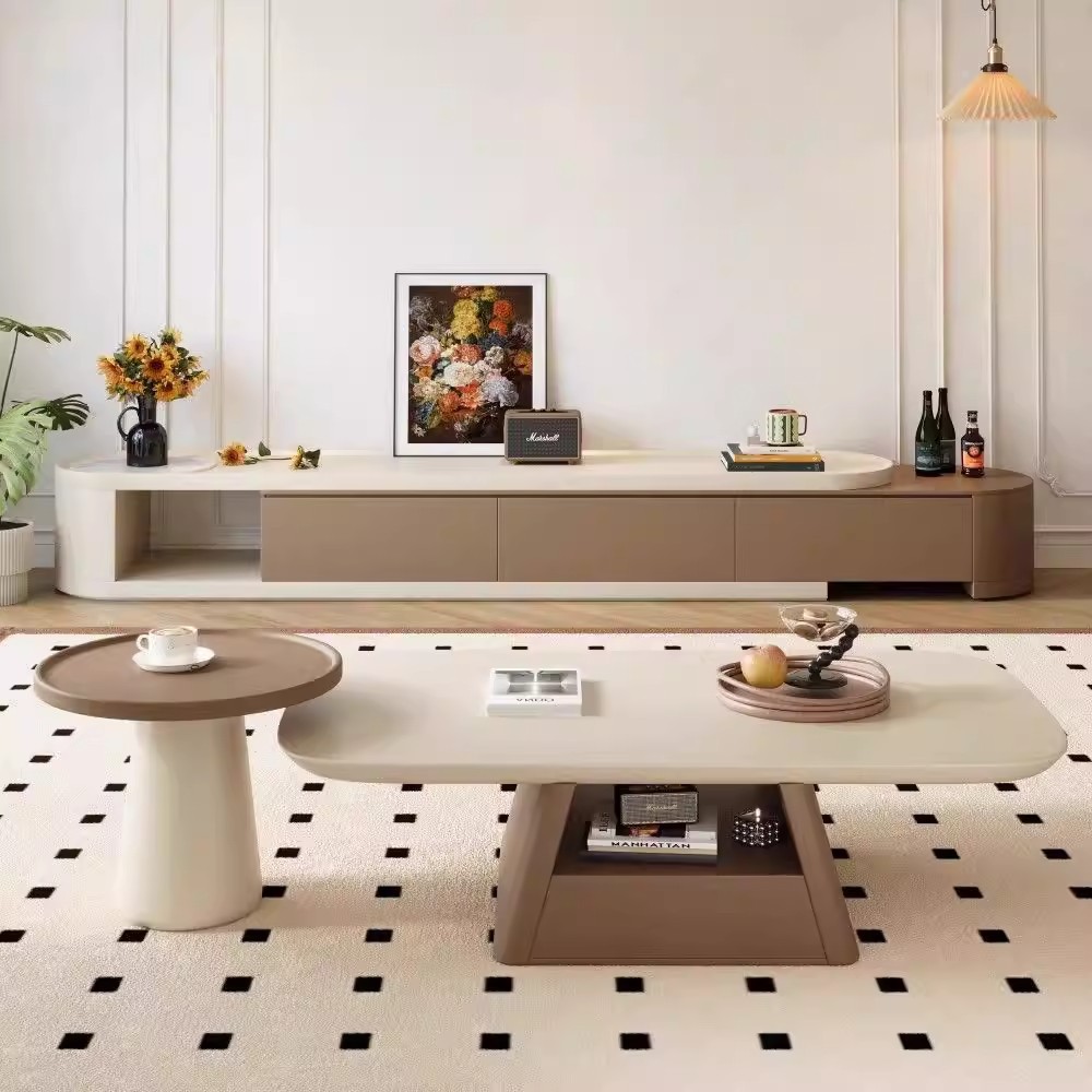 BÀN TRÀ GỖ PHONG CÁCH CREAM WIND ERICA – BT26