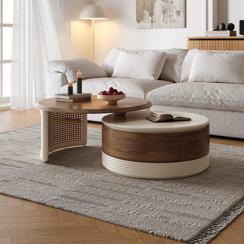 BÀN TRÀ TRÒN ĐÔI PHỐI MÂY NGHỆ THUẬT&nbsp;ERICA – BT41