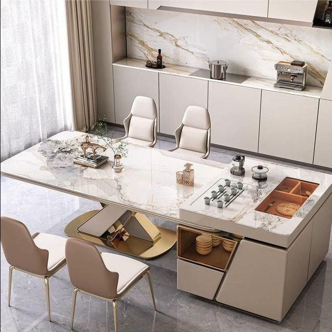 BÀN ĂN KẾT HỢP BÀN ĐẢO THÔNG MINH 4 GHẾ ERICA – DP09