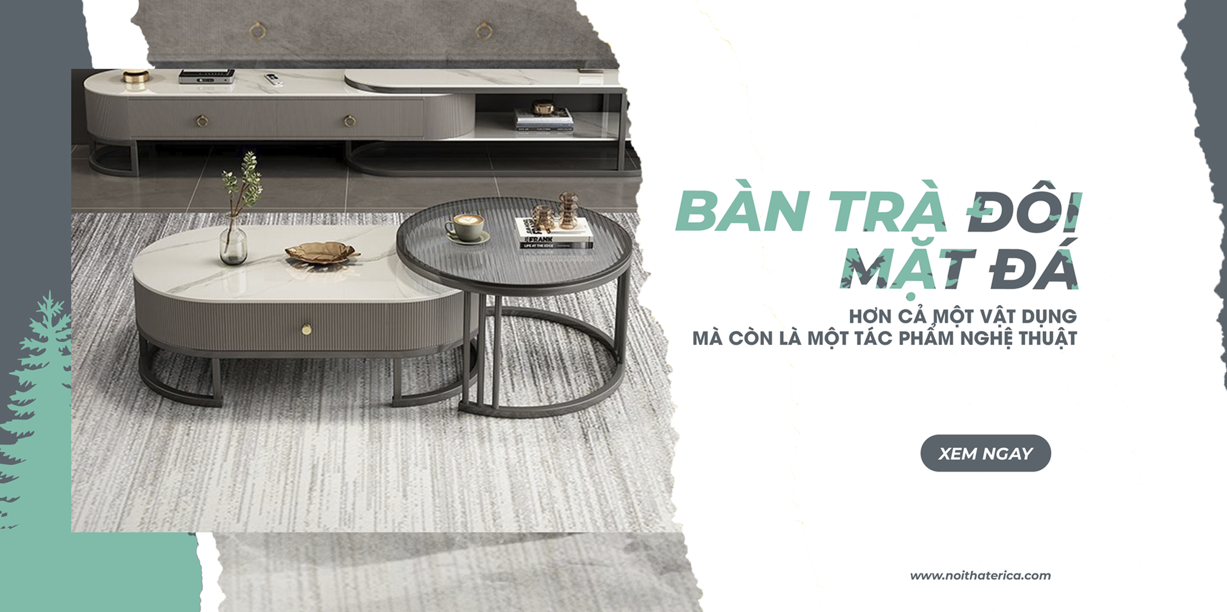 BÀN TRÀ ĐÔI MẶT ĐÁ – HƠN CẢ MỘT VẬT DỤNG, MÀ CÒN LÀ MỘT TÁC PHẨM NGHỆ THUẬT