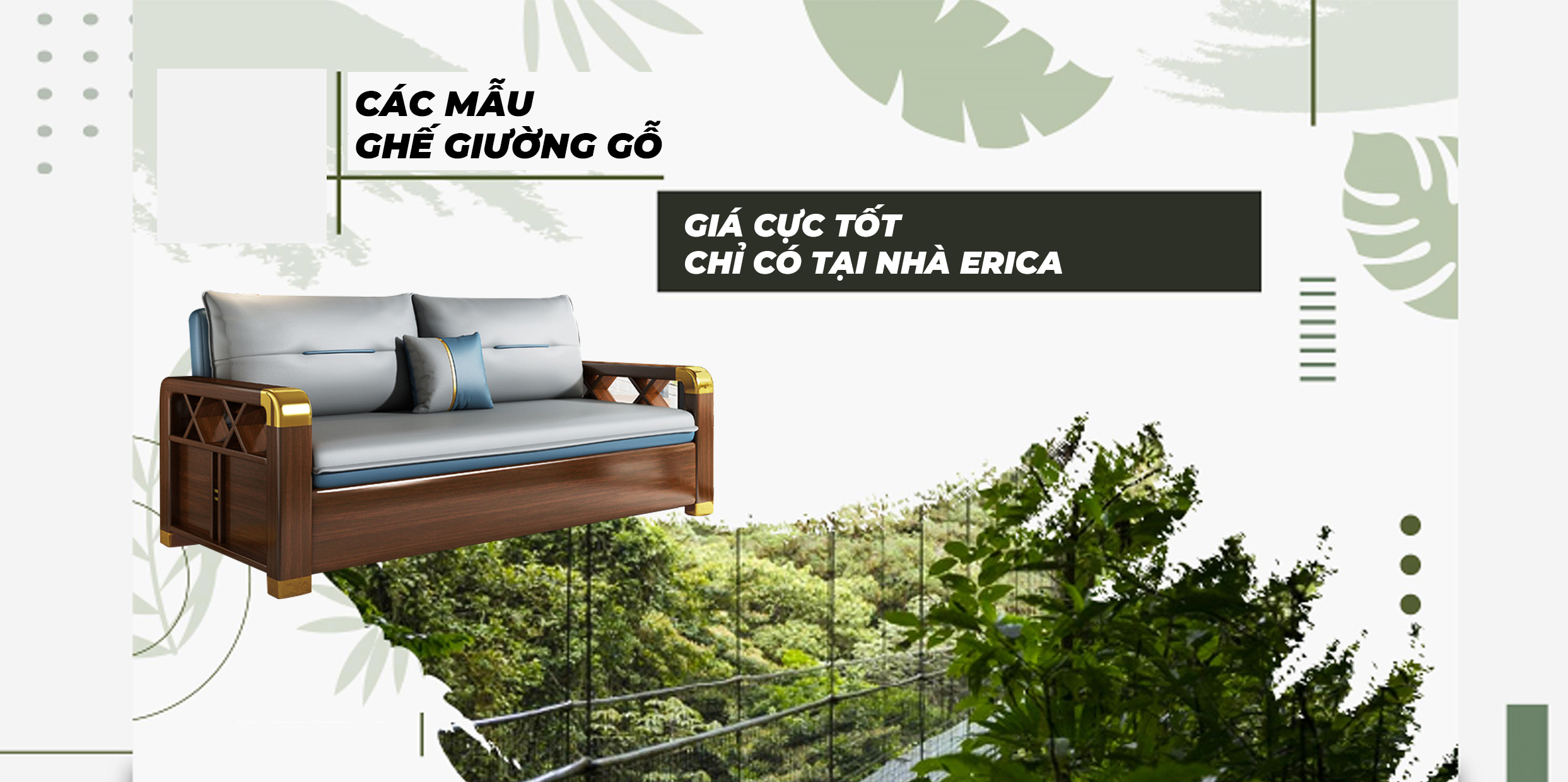 CÁC MẪU GHẾ GIƯỜNG GỖ GIÁ CỰC TỐT CHỈ CÓ TẠI NHÀ ERICA
