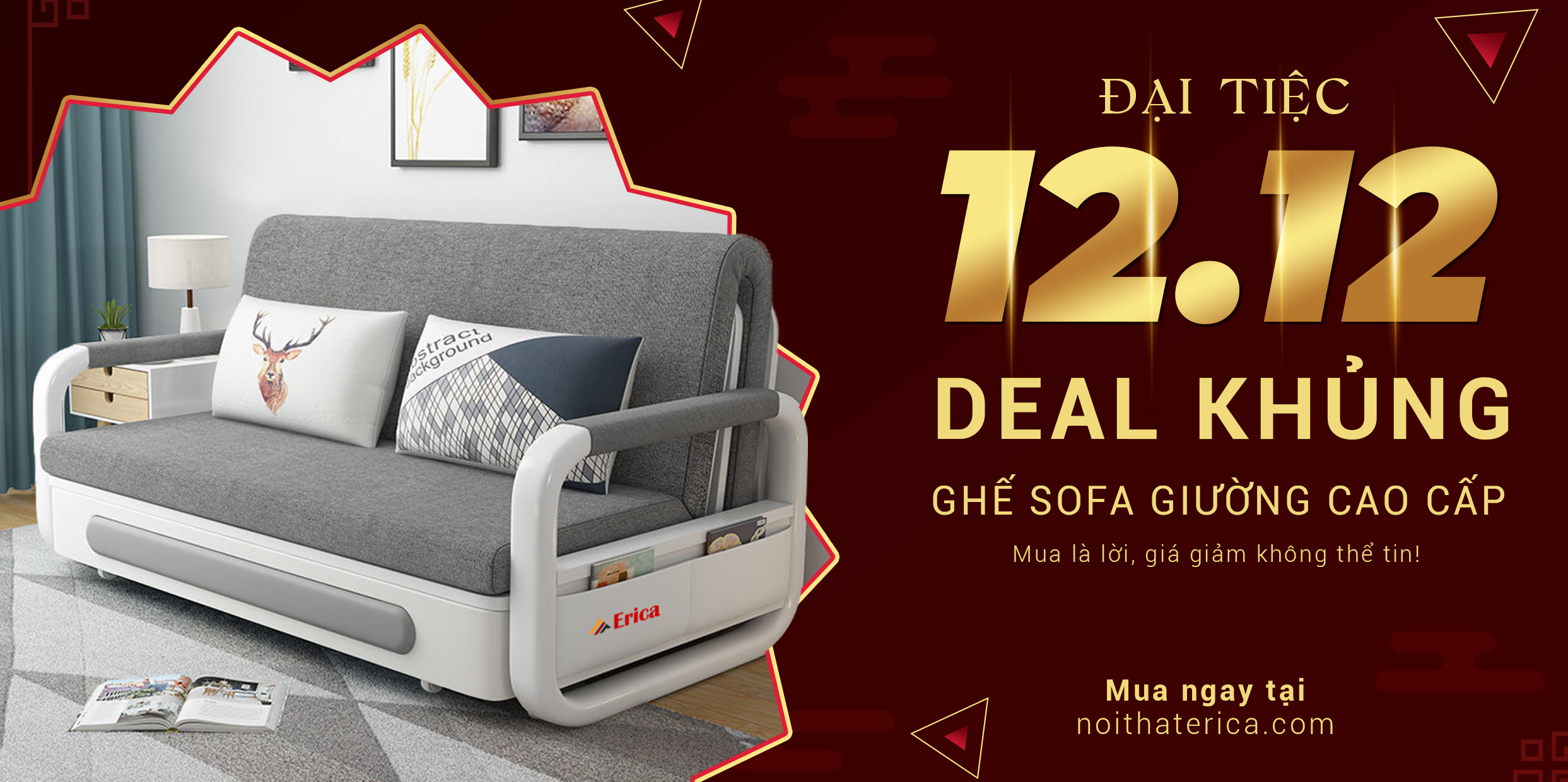ĐẠI TIỆC 12.12: GHẾ SOFA GIƯỜNG CAO CẤP DEAL KHỦNG – MUA LÀ LỜI, GIÁ GIẢM KHÔNG THỂ TIN!