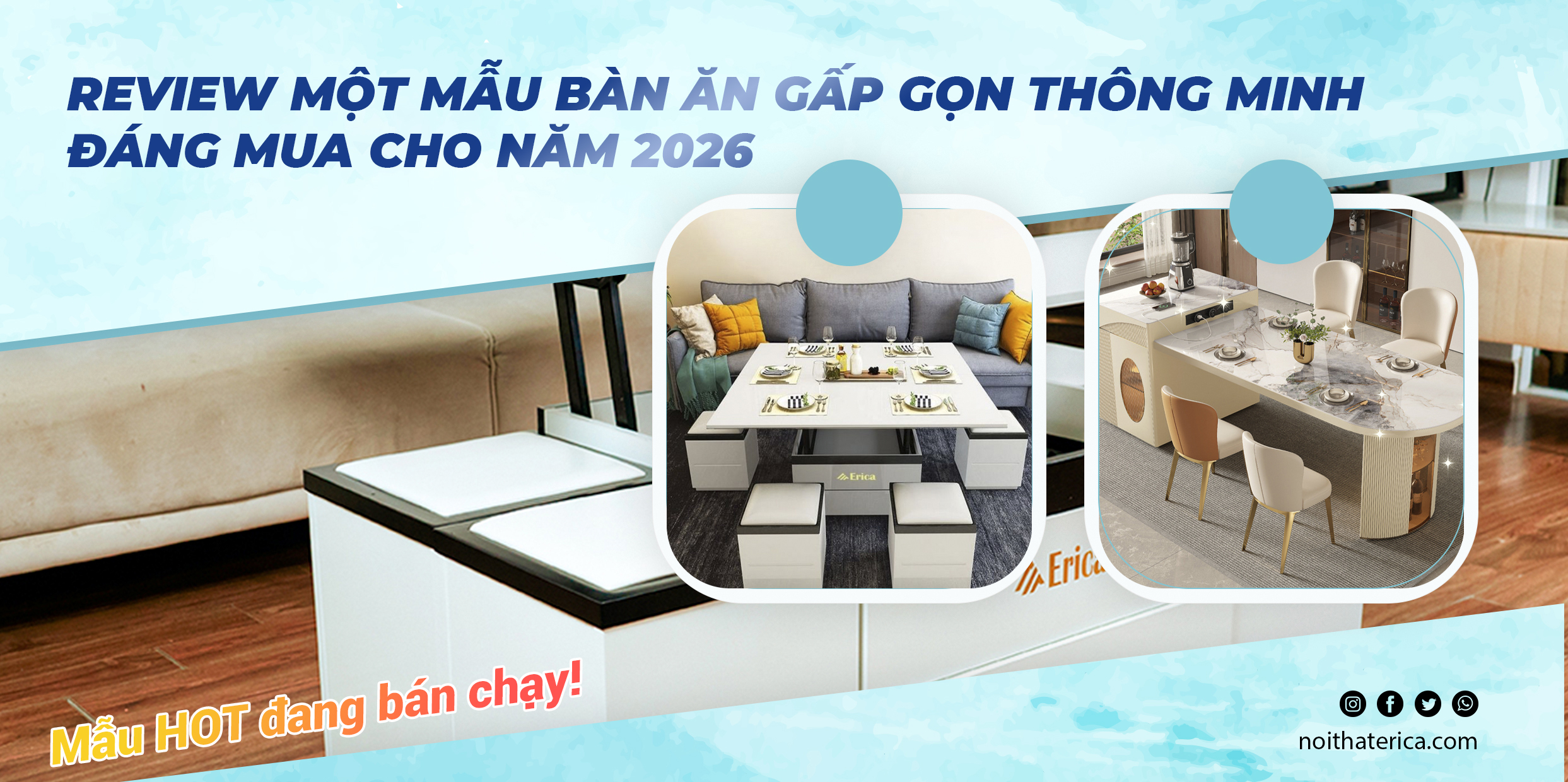 REVIEW MỘT MẪU BÀN ĂN GẤP GỌN THÔNG MINH ĐÁNG MUA CHO NĂM 2026