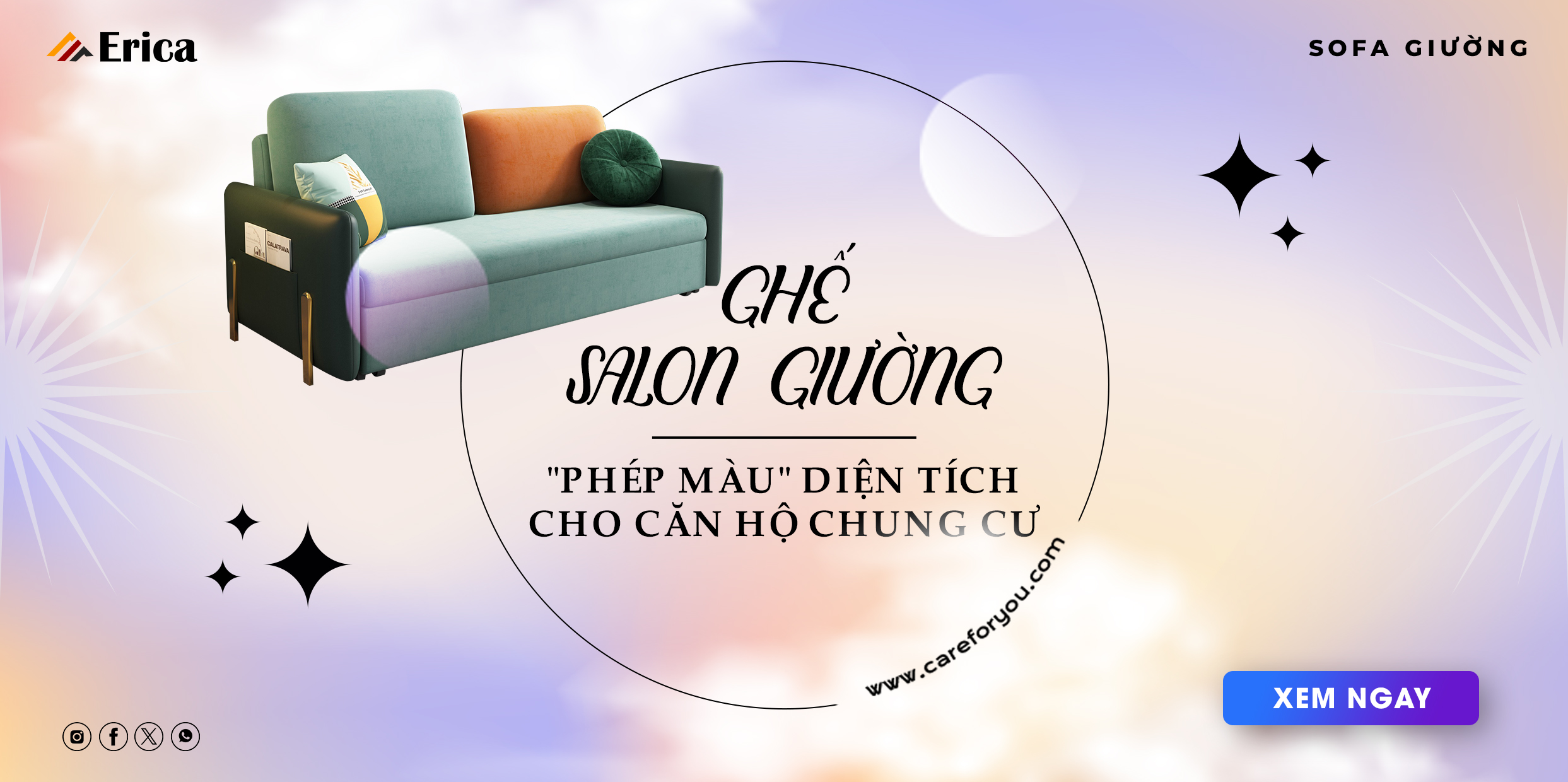 GHẾ SALON GIƯỜNG – "PHÉP MÀU" DIỆN TÍCH CHO CĂN HỘ CHUNG CƯ