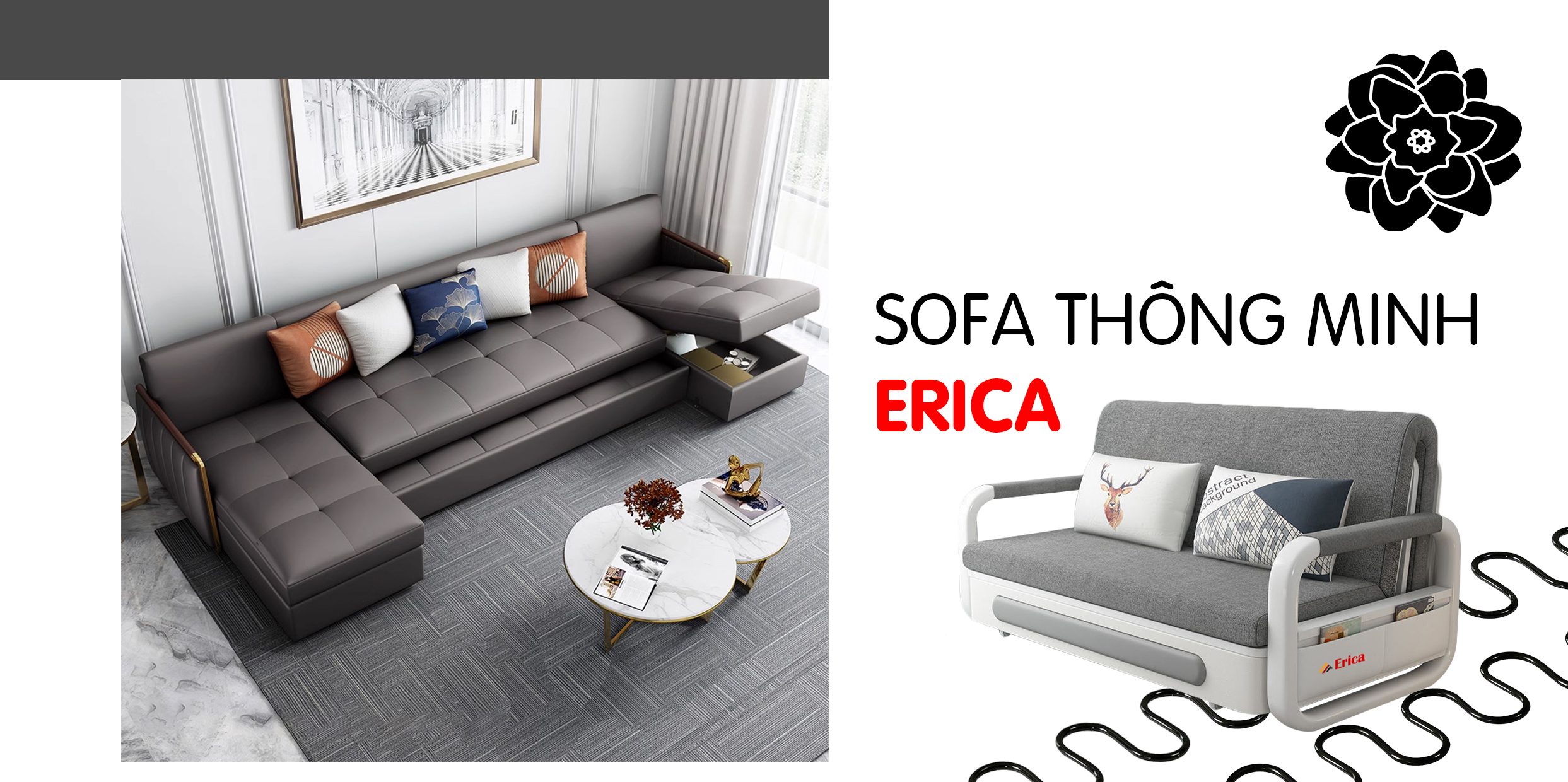 SOFA THÔNG MINH ERICA – TƯ DUY MỚI CHO SOFA CHUNG CƯ HIỆN ĐẠI